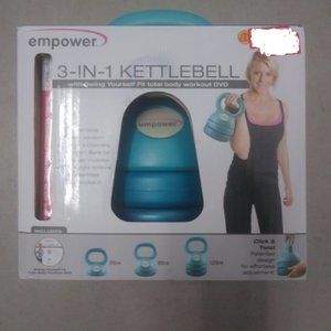 Empower 3-in-1 Kettlebell Weight Set, 5- 8 -12 Pounds with DVD Workout Tone Core